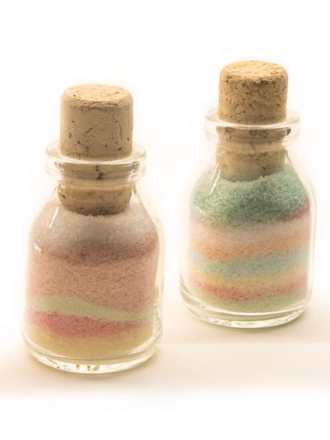 Scented bath salt bottle