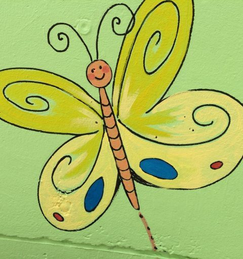 Yellow Butterfly Mural